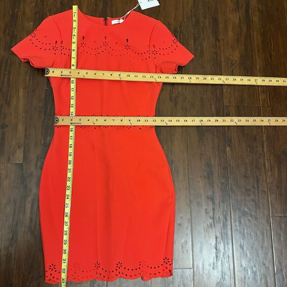 LIKELY Eyelet Manhattan Mini Dress Red Short Sleeve Party NWT *FLAWS* - Picture 15 of 15
